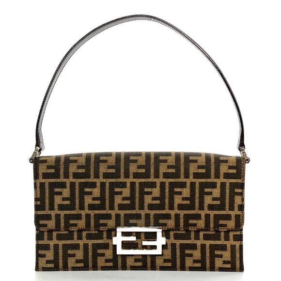 FENDI Green Zucca Shoulder Bag - Picture 1 of 10